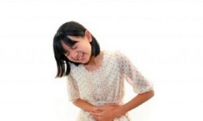 Abdominal pain in a girl with damage to worms