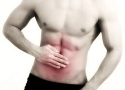 Abdominal pain with the injury of sovereignty